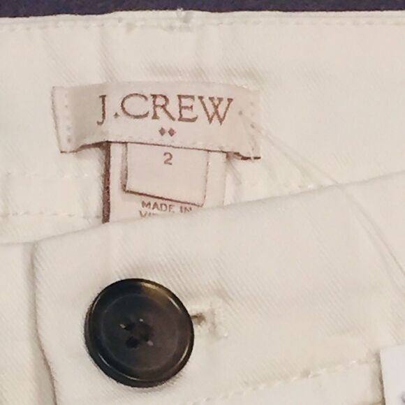 J. CREW   NWT  CREAM COLOR SUNWASHED SLIM CHINO - Picture 7 of 8